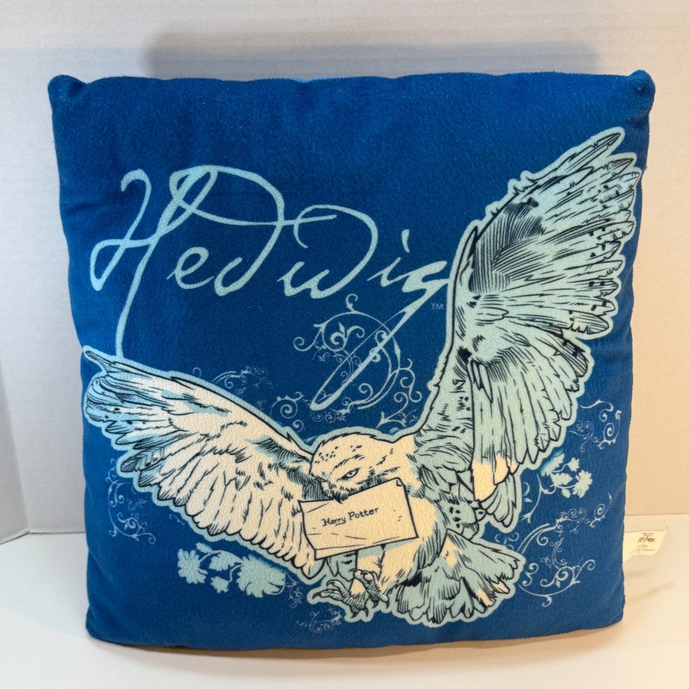 Hedwig Owl Pillow Harry Potter Universal Orlando Wizarding World Blue 13"